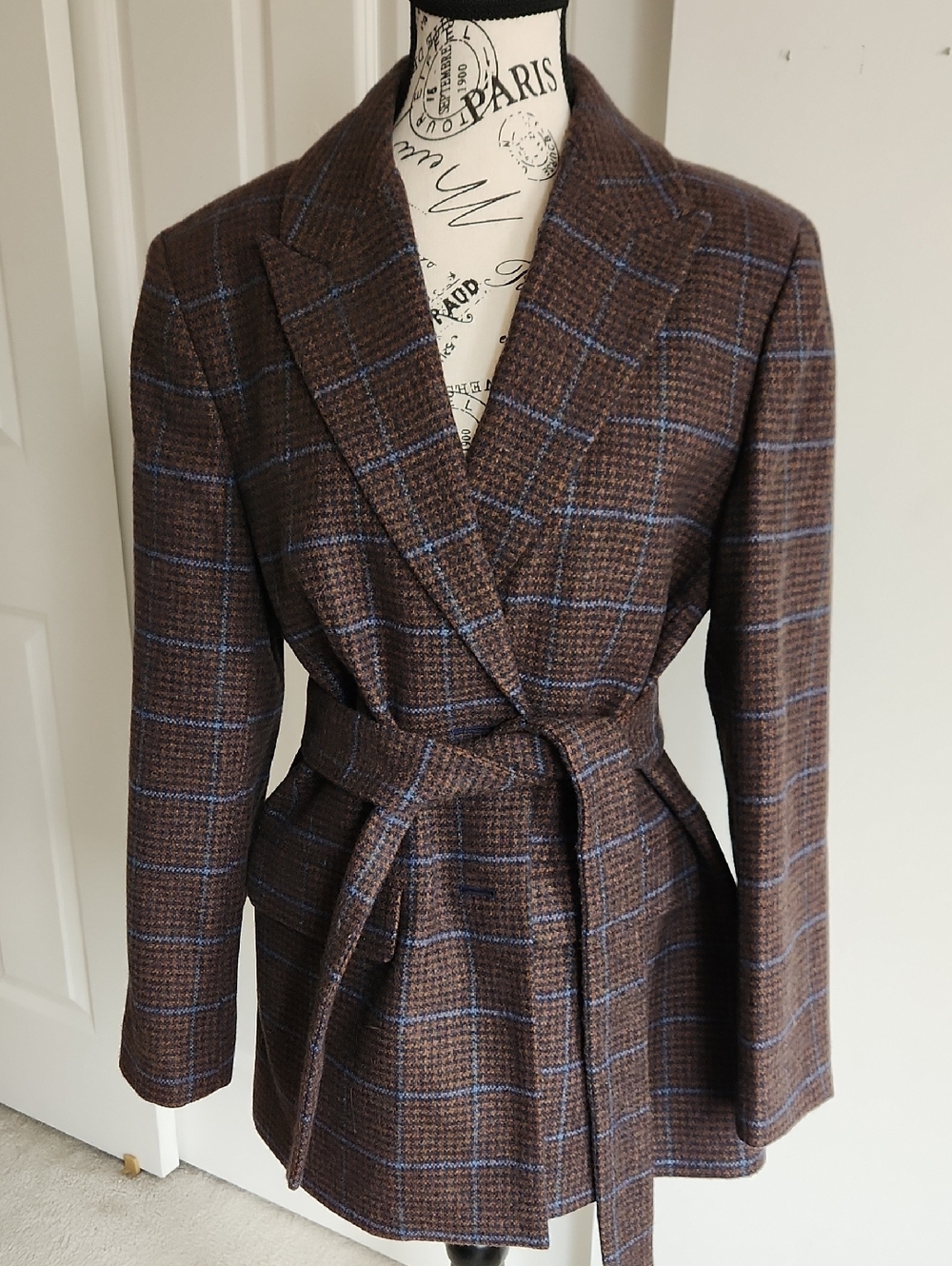 Madewell Bedford Plaod Oversized Blazer SZ 6